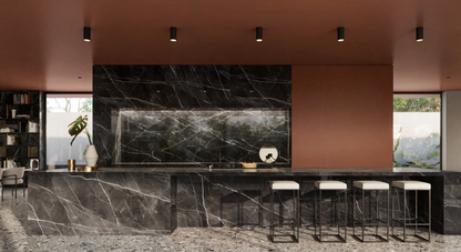 Pavimento Calacatta Black MARBLE Charm Experience - Ceramica ITALGRANITI