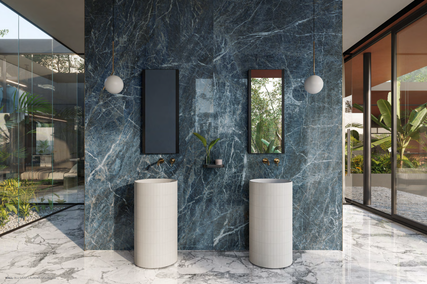 Pavimento Blu Saint Laurent MARBLE Charm Experience - Ceramica ITALGRANITI
