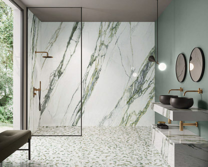 Pavimento Calacatta Green MARBLE Charm Experience - Ceramica ITALGRANITI