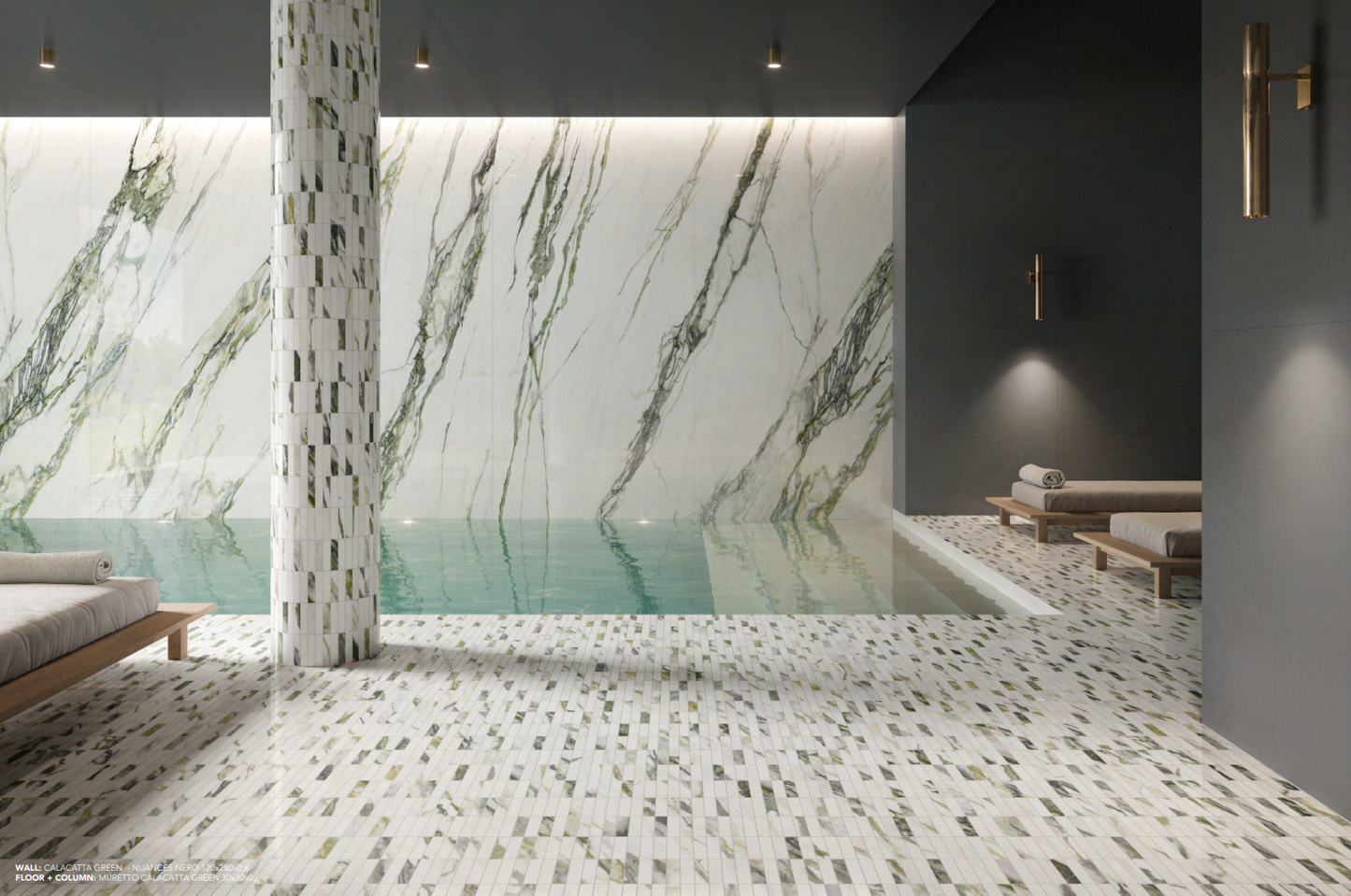 Pavimento Calacatta Green MARBLE Charm Experience - Ceramica ITALGRANITI