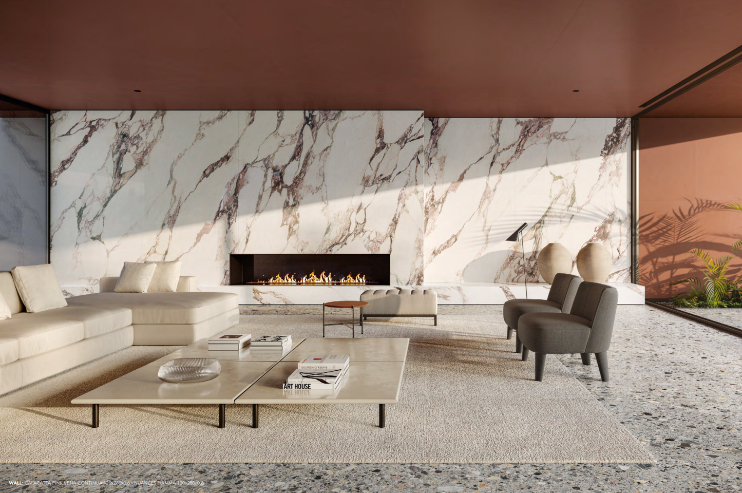 Pavimento Calacatta Pink MARBLE Charm Experience - Ceramica ITALGRANITI