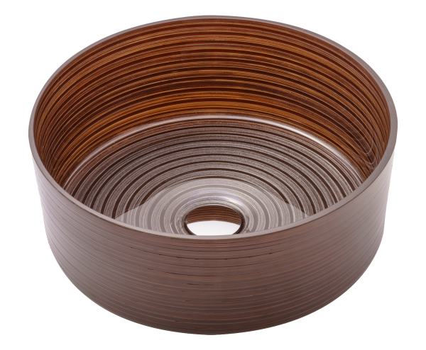 Lavabo in vetro Circle Bronze/Moka/Silver Gold - Cipì