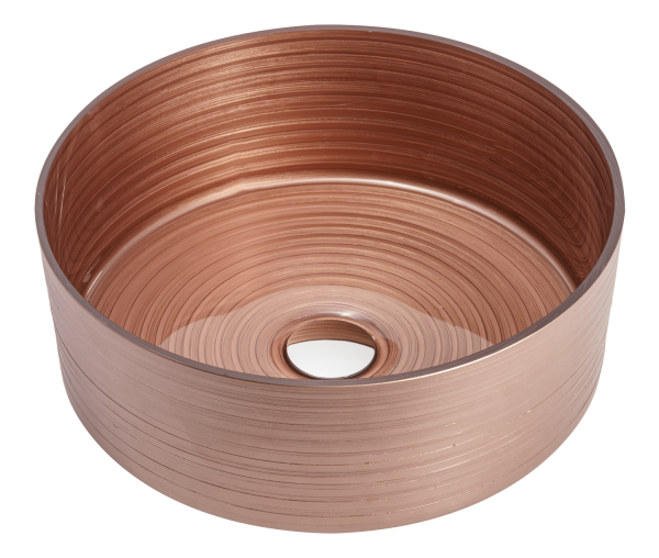Lavabo in vetro Circle Bronze/Moka/Silver Gold - Cipì