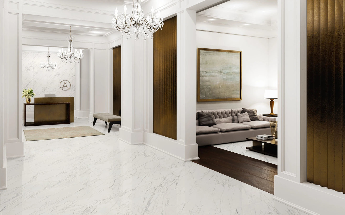 Pavimenti effetto marmo TRUMARMI - Ceramica Sant'Agostino