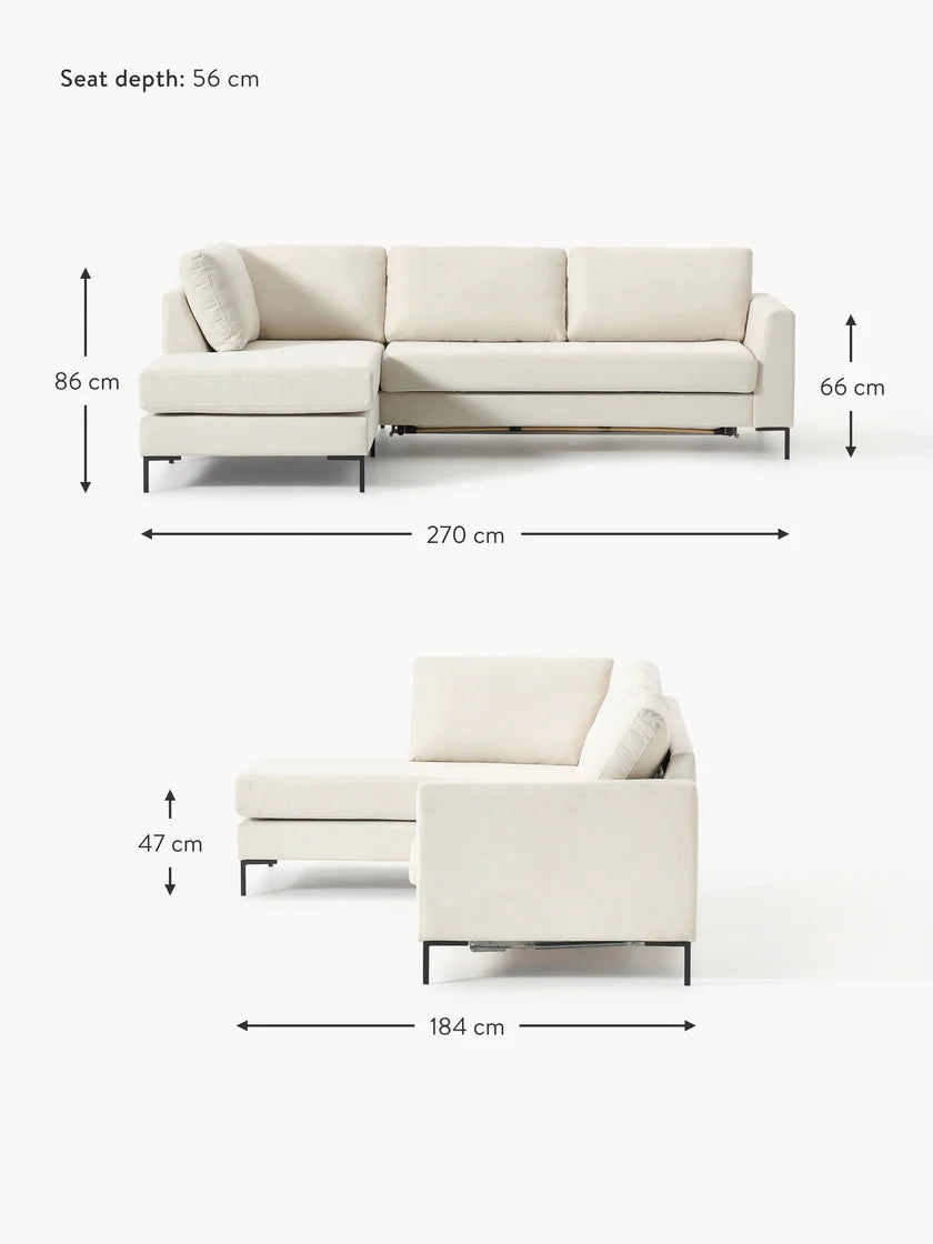 Divano letto 3 posti con materasso LUNA - Westwing