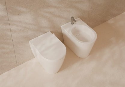 Bidet HIDE ROUND a terra monoforo in ceramica - Ceramica ALICE