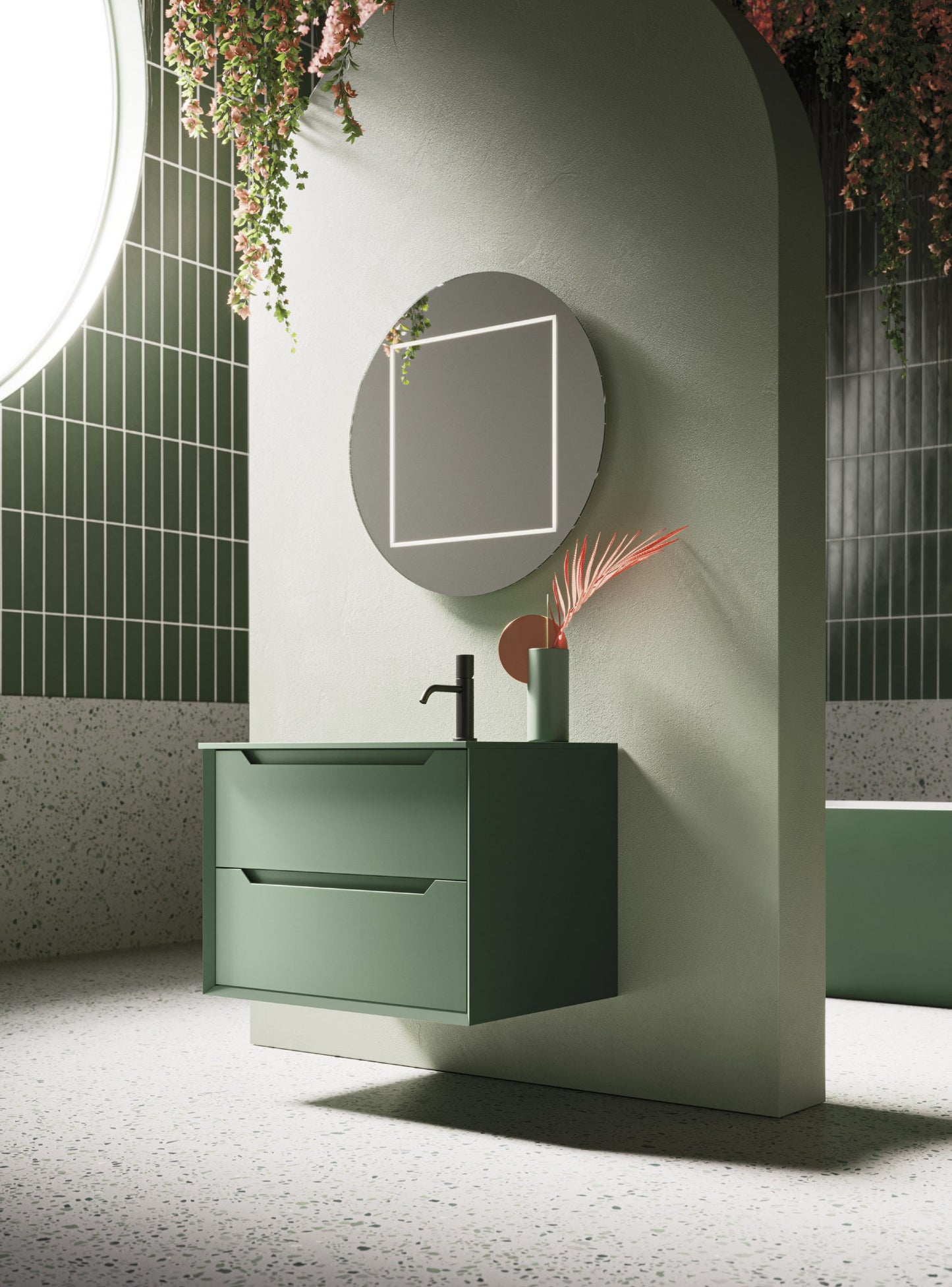 Mobile bagno MASTER verde edera- Arbi