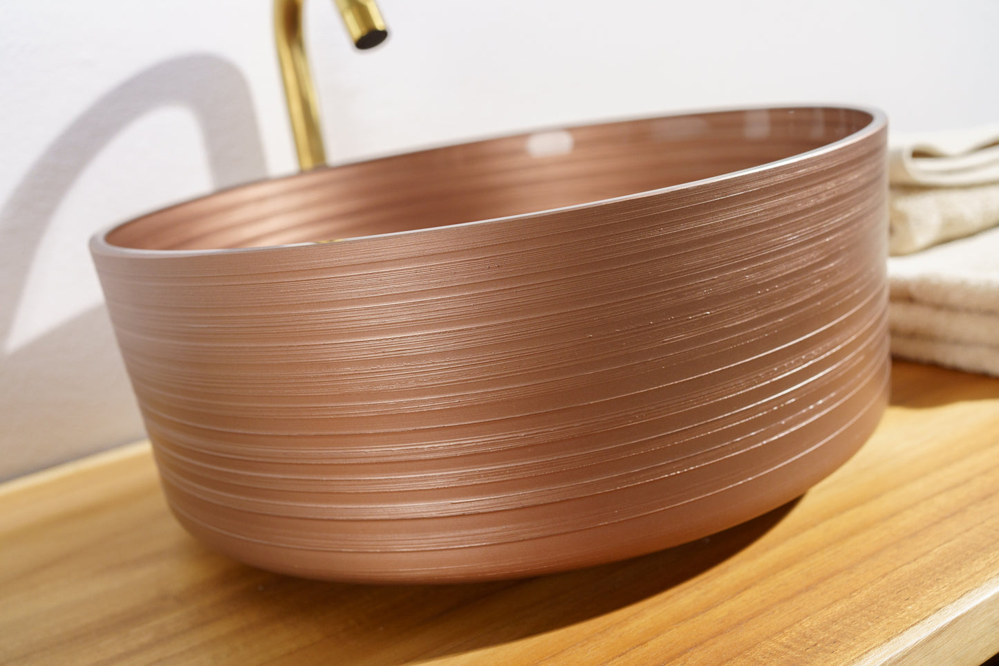 Lavabo in vetro Circle Bronze/Moka/Silver Gold - Cipì
