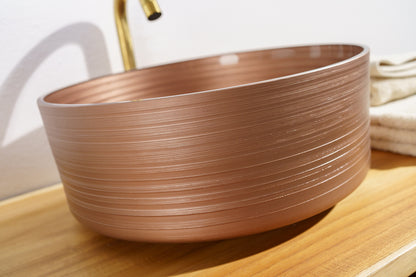 Lavabo in vetro Circle Bronze/Moka/Silver Gold - Cipì