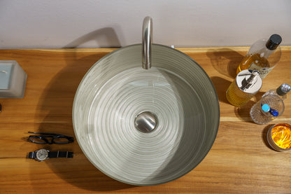 Lavabo in vetro Circle Bronze/Moka/Silver Gold - Cipì